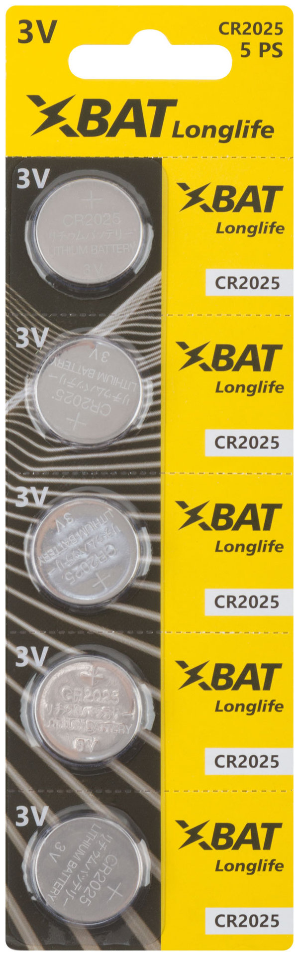 Батарейка литиевая, 3 В, Таблетка , 5 шт. (CR2025)