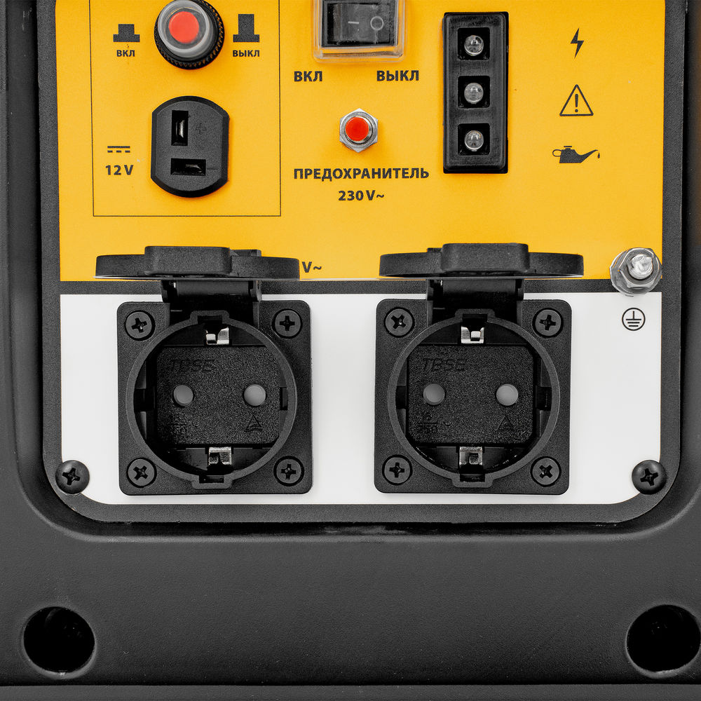 Генератор инверторный GT-2200iS, 2.2 кВт, 230 В, бак 4 л, закрытый корпус, ручной старт Denzel (94702)