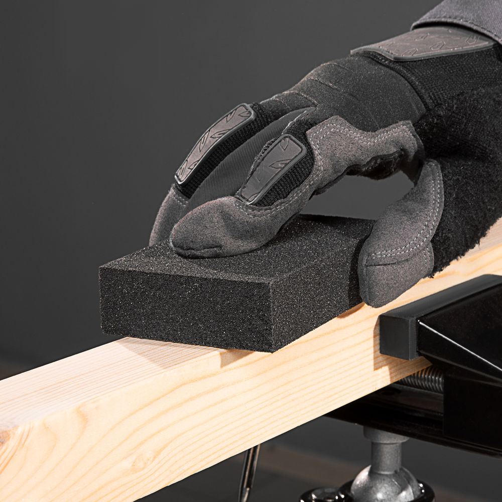 Губка для шлифования, 100 х 70 х 25 мм, средняя жестк, 3 шт, P 60/80, P 60/100, P 80/120 Matrix (75710)