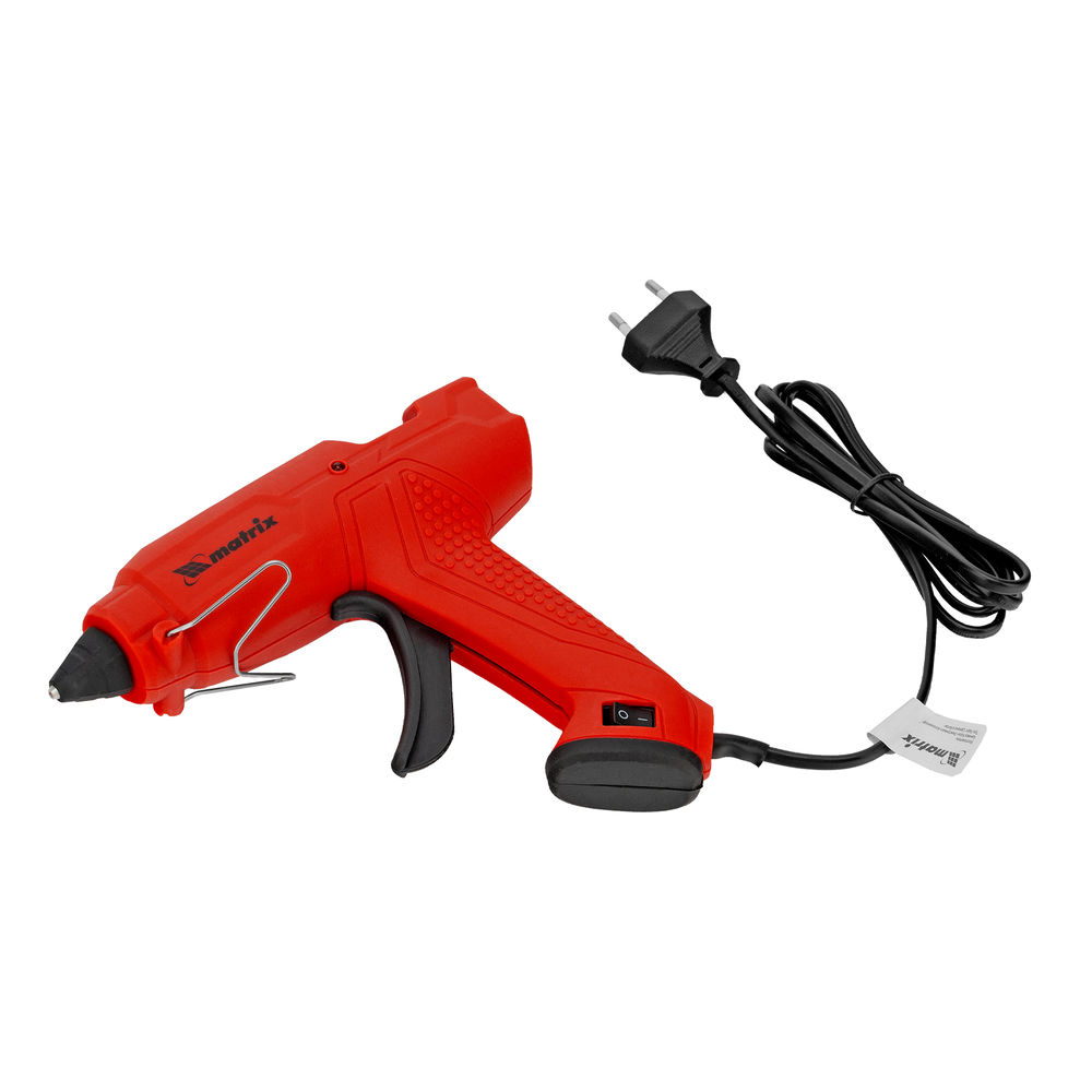 Клеевой пистолет, 11 мм, 40 (100) Вт, 18 г/мин, выключатель и индикатор напряжения Matrix (93007)