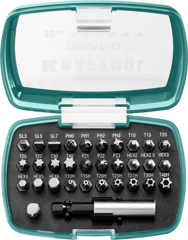 Набор бит Grand-32, с магнитным адаптером, 32 шт KRAFTOOL 26083-H32