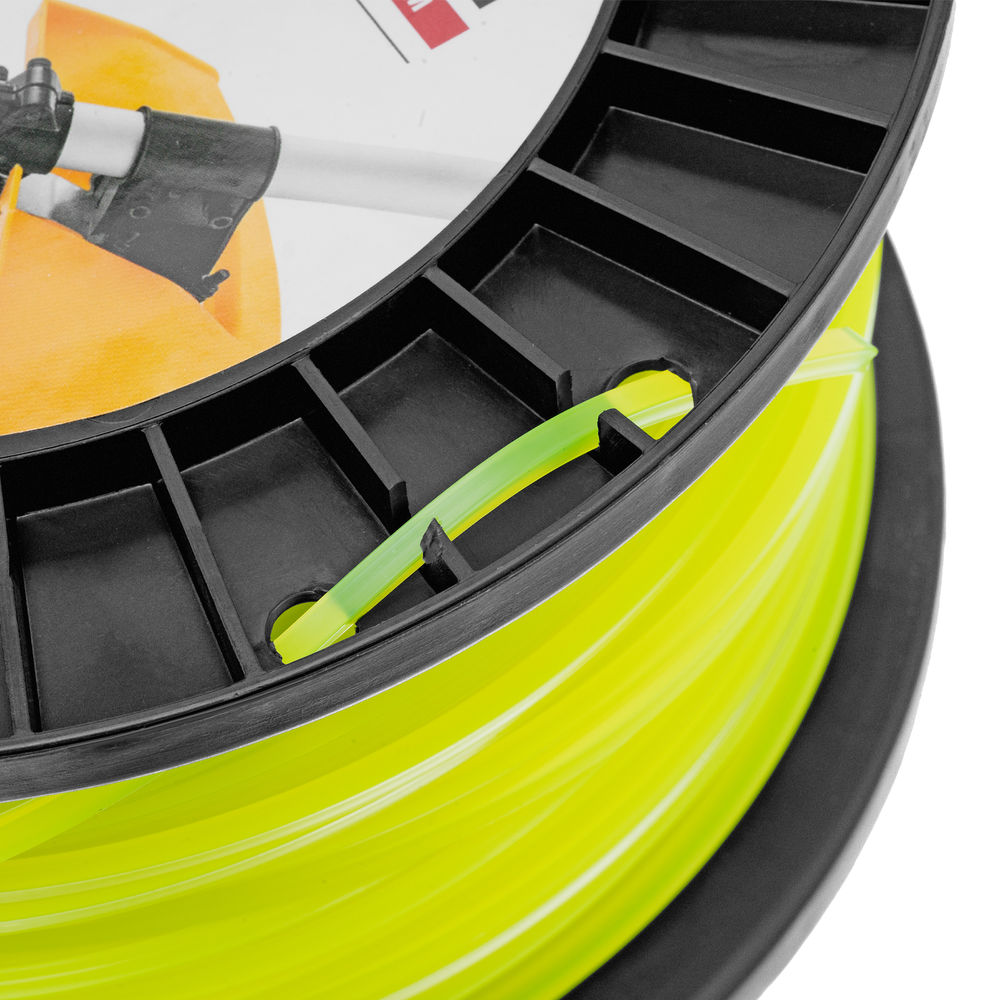 Леска для триммера квадрат, 3,0мм х 111м, на DIN катушке FLEX CORD Denzel (96294)