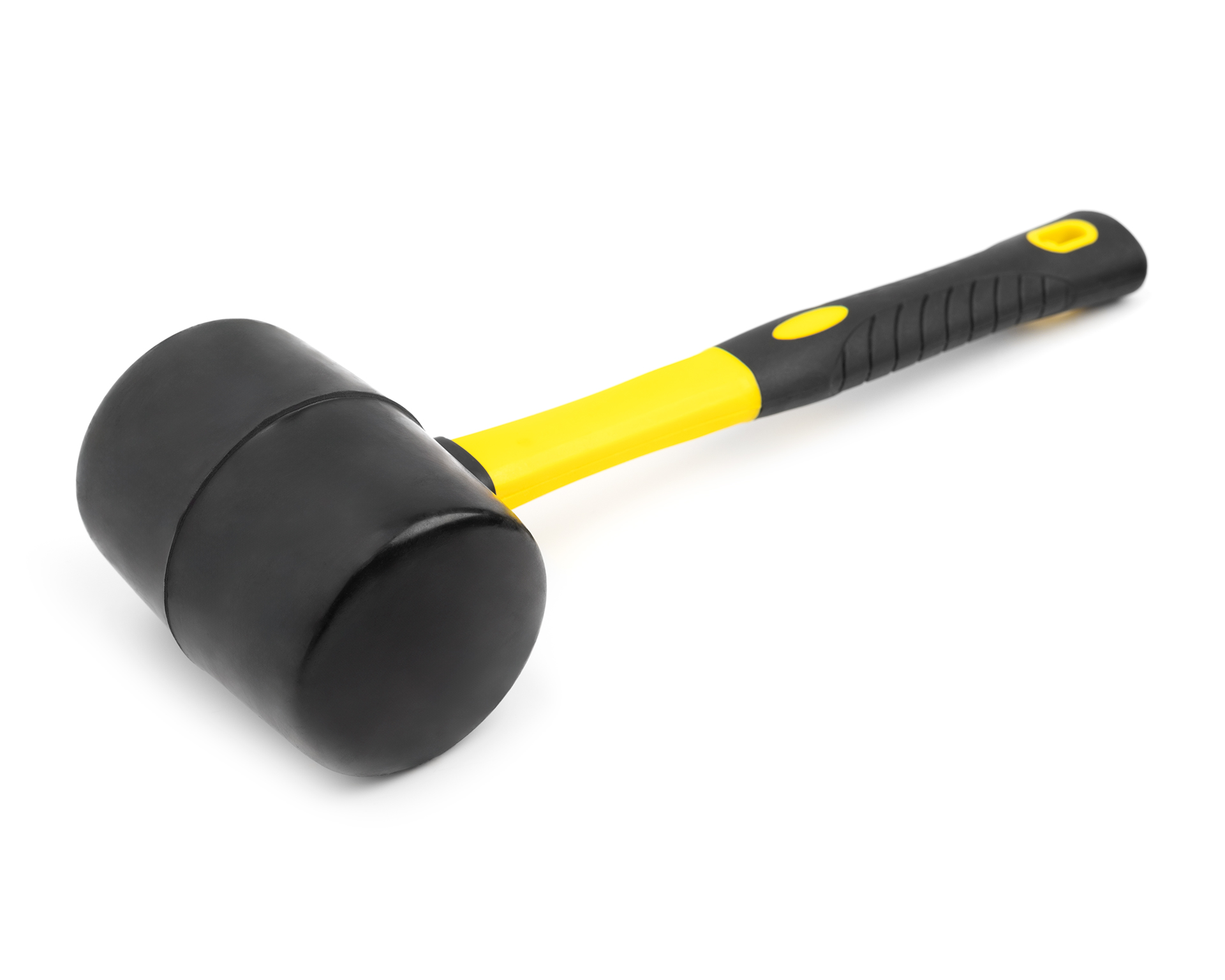 Киянка резиновая 900 грамм черная с фиберглассовой ручкой HORTZ