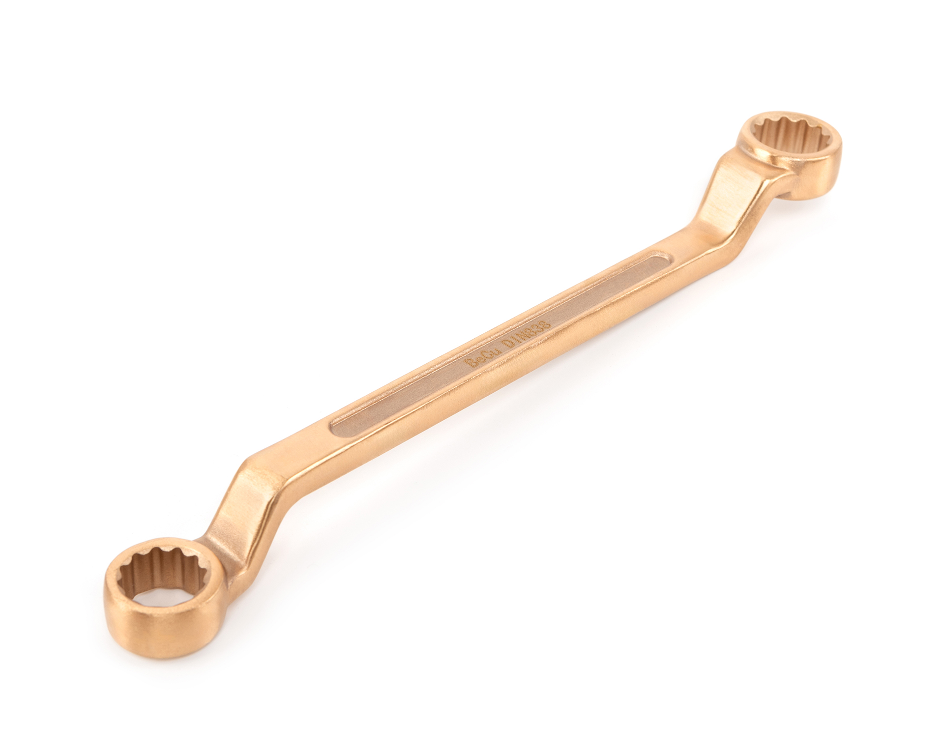 Ключ гаечный накидной двусторонний коленчатый 18х20 искробезопасный сплав BeCu 151-1820, HORTZ