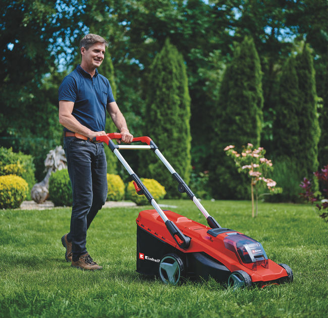 Газонокосилка акк Einhell PXC GE-CM 36/41 Li, 2х18,BL,41см,6ст,25-75мм,центральная,50л,без АКК и ЗУ (3413275)
