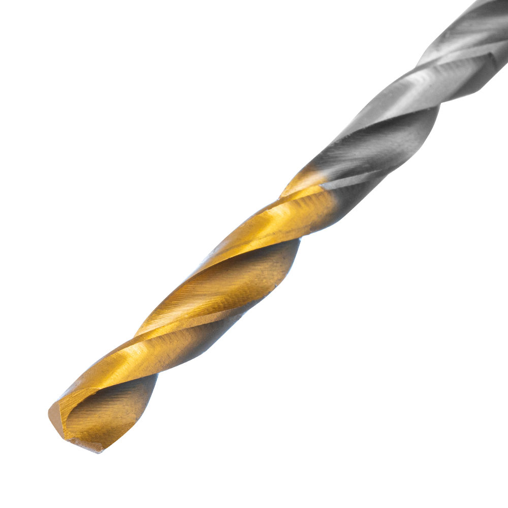 Сверло спиральное по металлу 4,5 x 80 мм, Р6М5, Golden Tip Denzel (718231)