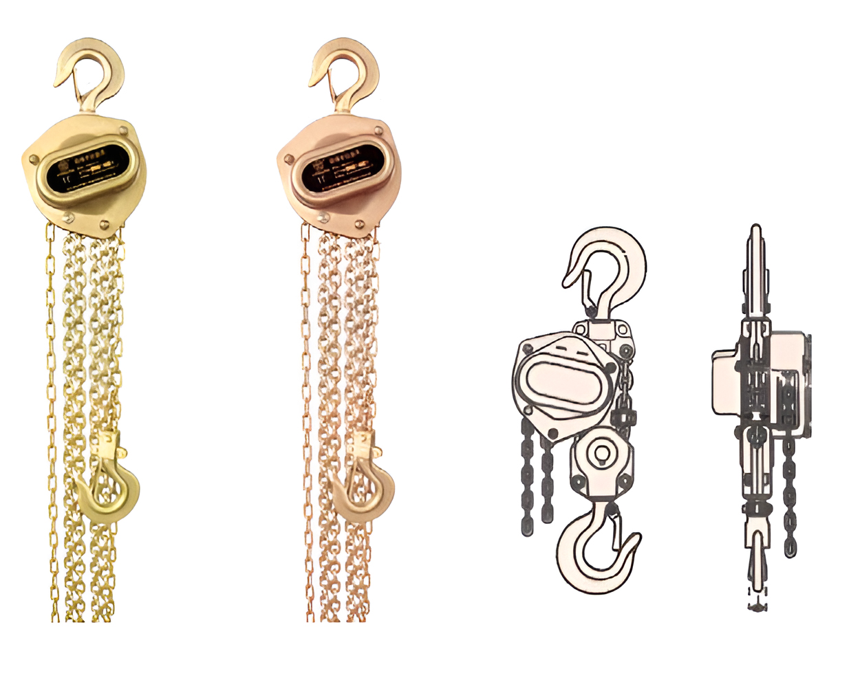 Таль ручная с цепью (1т) искробезопасная, сплав AlCu 308A-1004, HORTZ