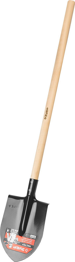 Штыковая лопата 285 х 205 х 1430 мм полотно 1.6 мм закалено дерев. черенок высш. сорт тип ЛКО ЗУБР Мастер 39570
