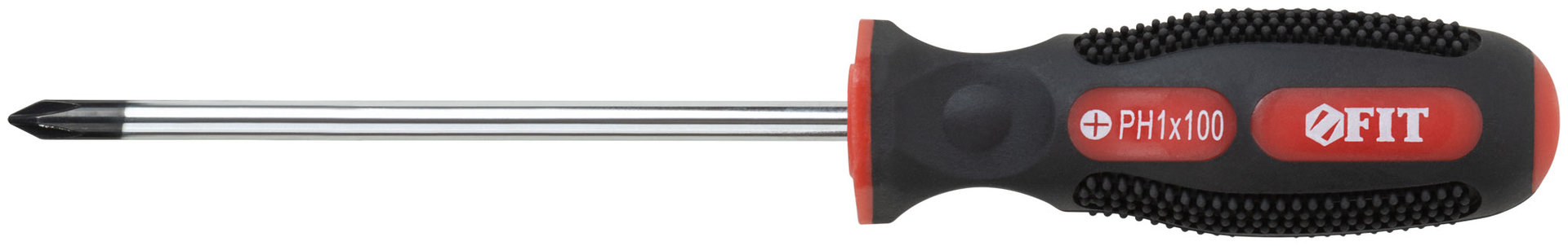 Отвертка Универсал, CrV сталь, прорезиненная ручка 5х100 мм РН1 (55106)