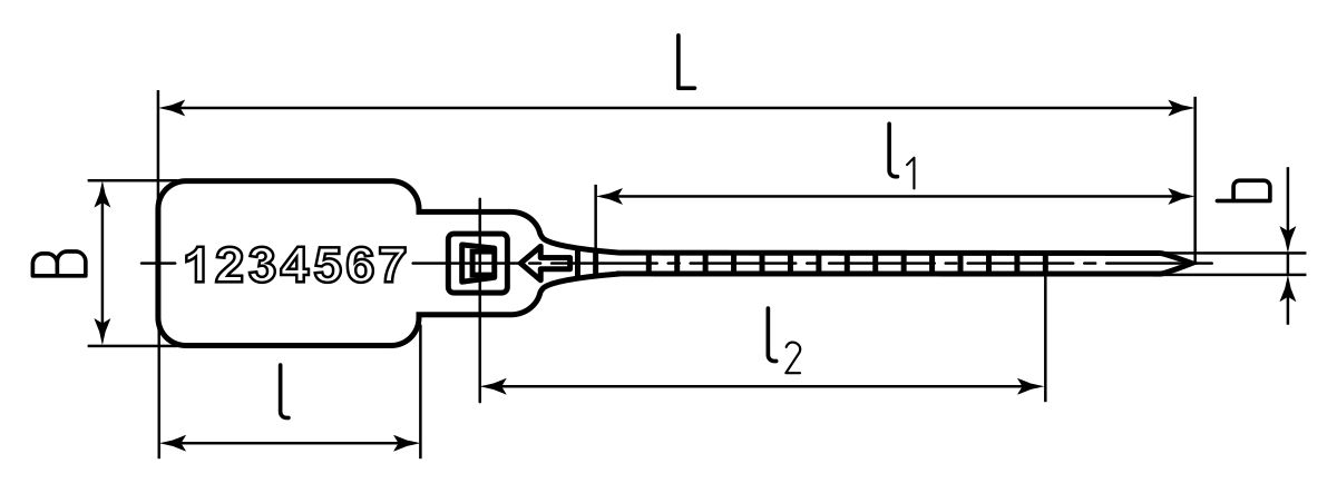 Пломба контрольная УП 255 (желт) (Fortisflex) (56276)