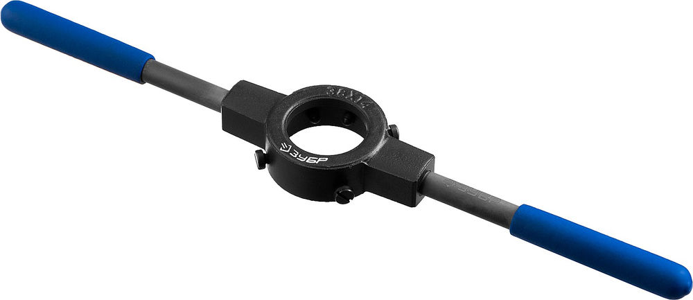 Плашкодержатель 38 мм для M12-M14 сталь 45 со стопорными винтами Профессионал ЗУБР 28150-38