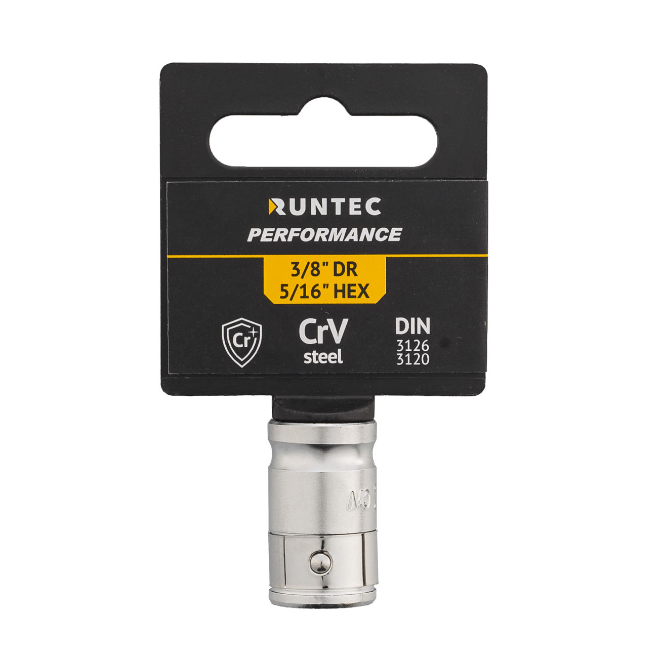 RUNTEC RT-H38A516B Переходник-адаптер для бит RUNTEC CrV, 3/8 DR - 5/16 HEX (RT-H38A516B)