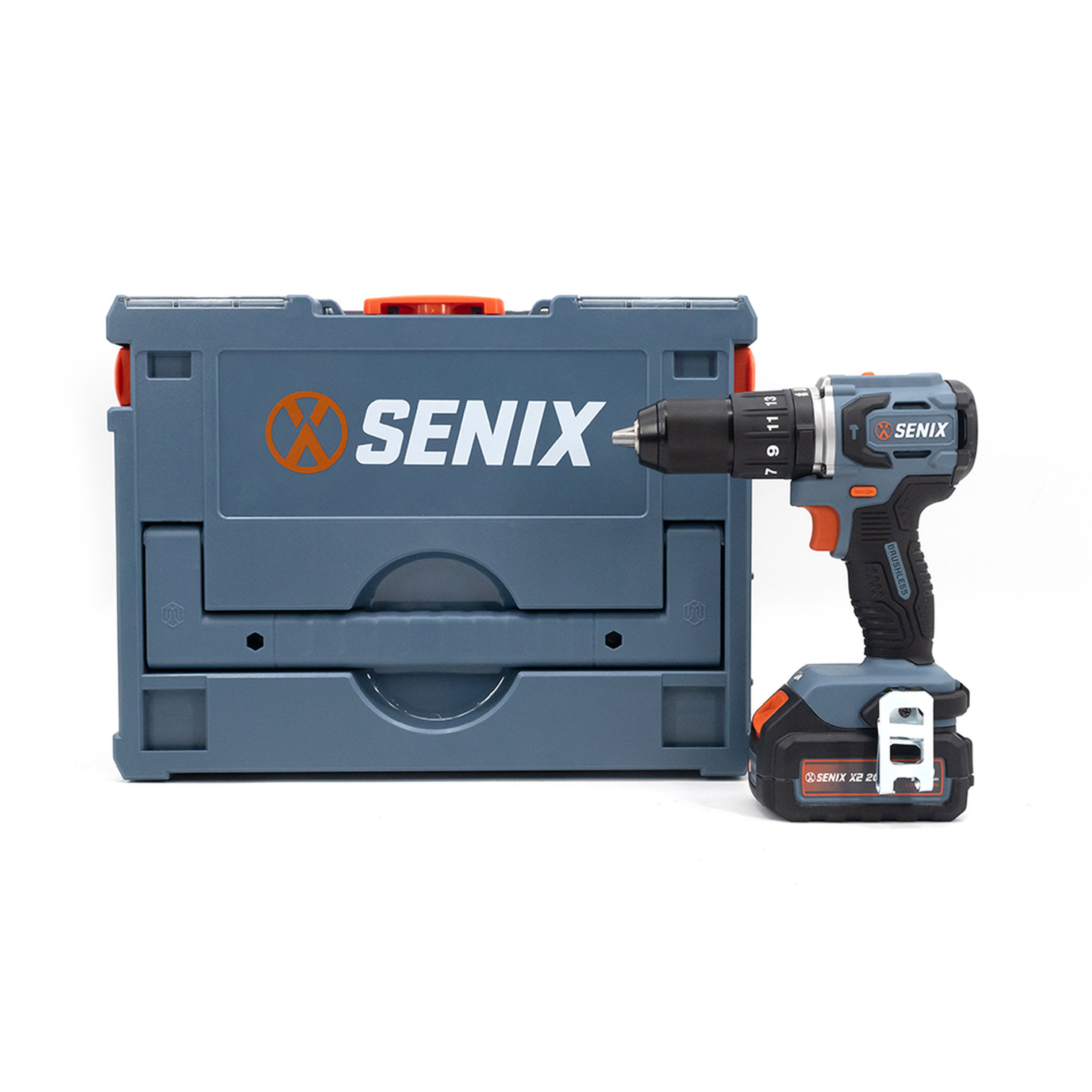 Ударная дрель-шуруповерт, 60 Нм, 1х4Ач, ЗУ, кейс X2 20В