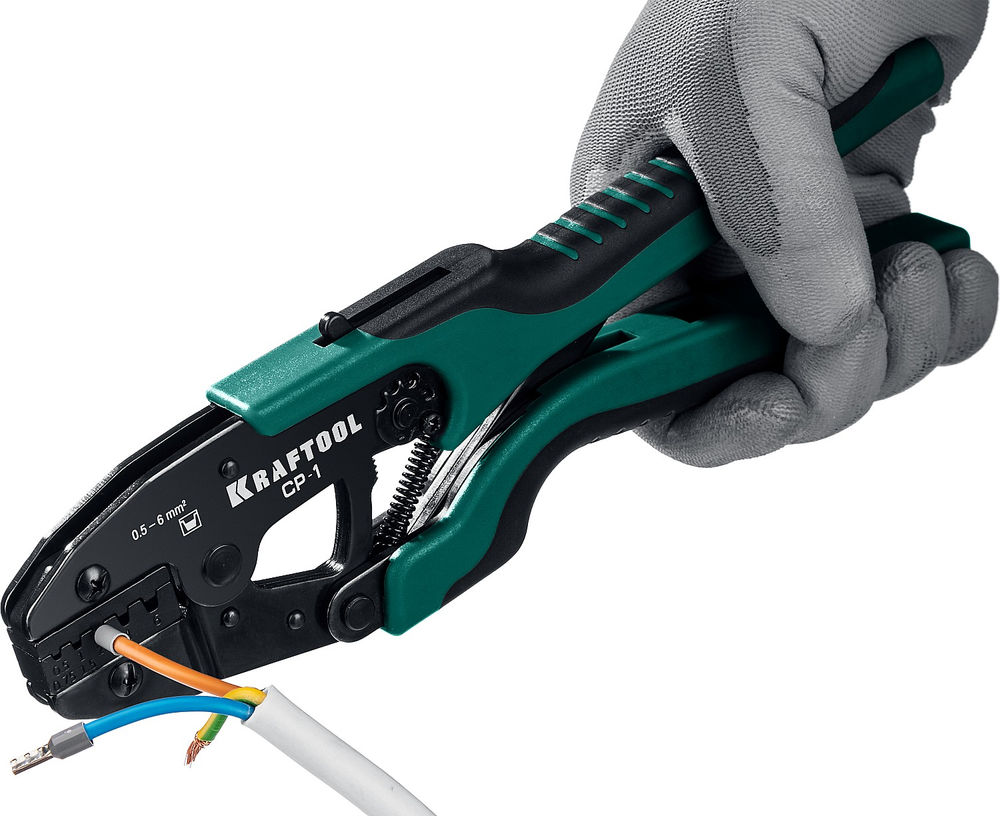 Пресс-клещи 0.5–6 мм? CP-1 для втулочных наконечников KRAFTOOL 45461-1