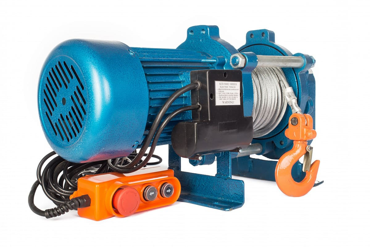 Лебедка TOR ЛЭК-500 E21 (KCD) 500/1000 кг 380 В с канатом 30/15 м (T) (1050501)