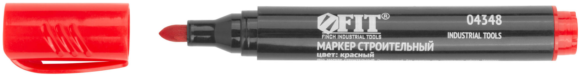 Маркер строительный перманентный, красный (04348)