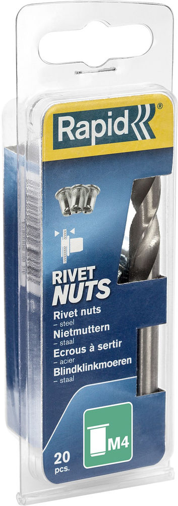 Нержавеющая заклепка R:Rivets М4, 20 шт RAPID 5000671