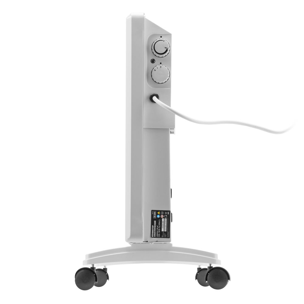 Конвектор электрический CH-2000, 2000 Вт, X-образный нагреватель, термостат, колеса MTX (98107)