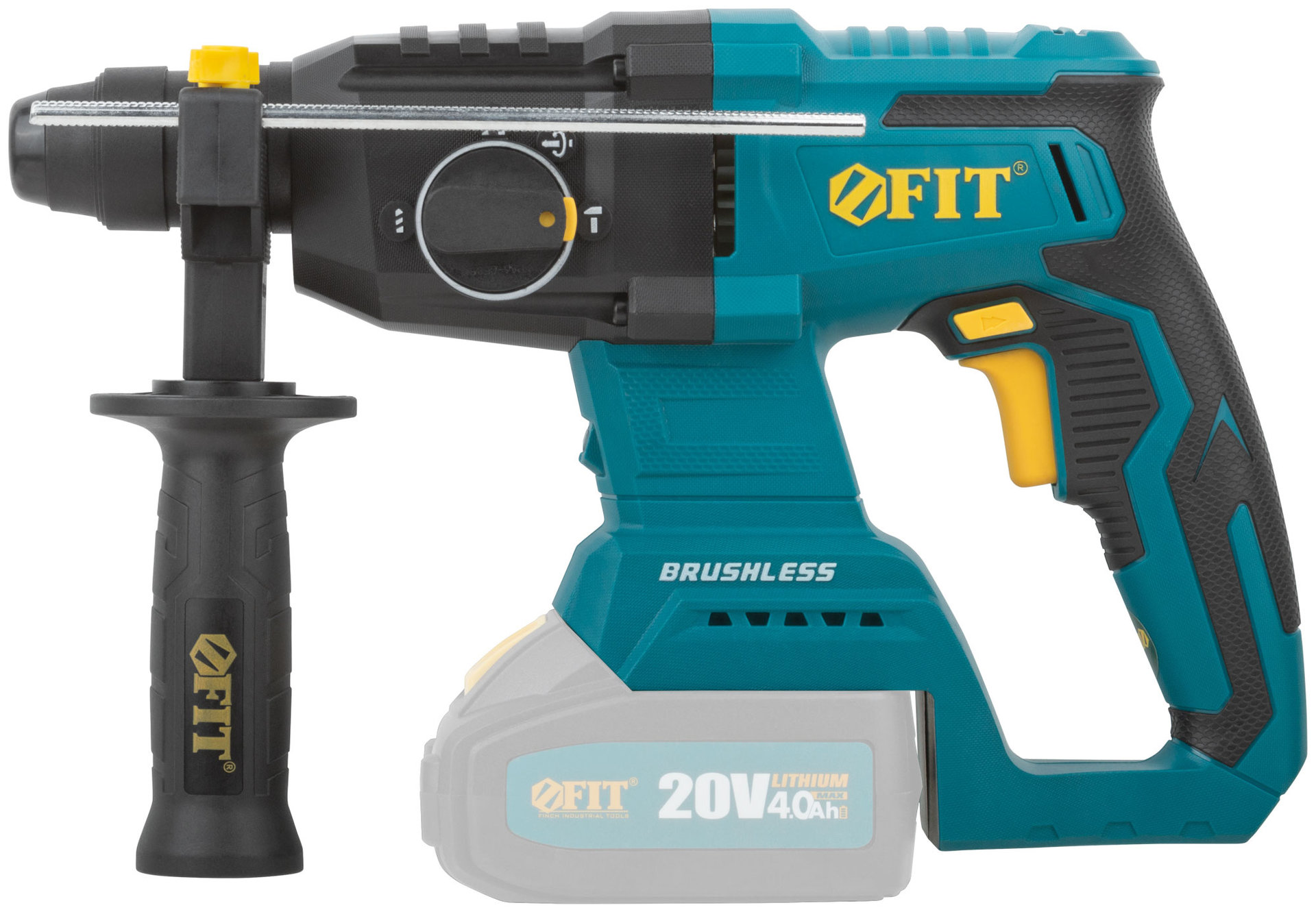 Перфоратор монтажный акк. 20 В; 0-1150 об/мин; 0-5200 уд/мин; 3 Дж; 3 реж.; SDS-PLUS; бесщеточный; реверс; рез. накл., без АКБ; кор. (79910)