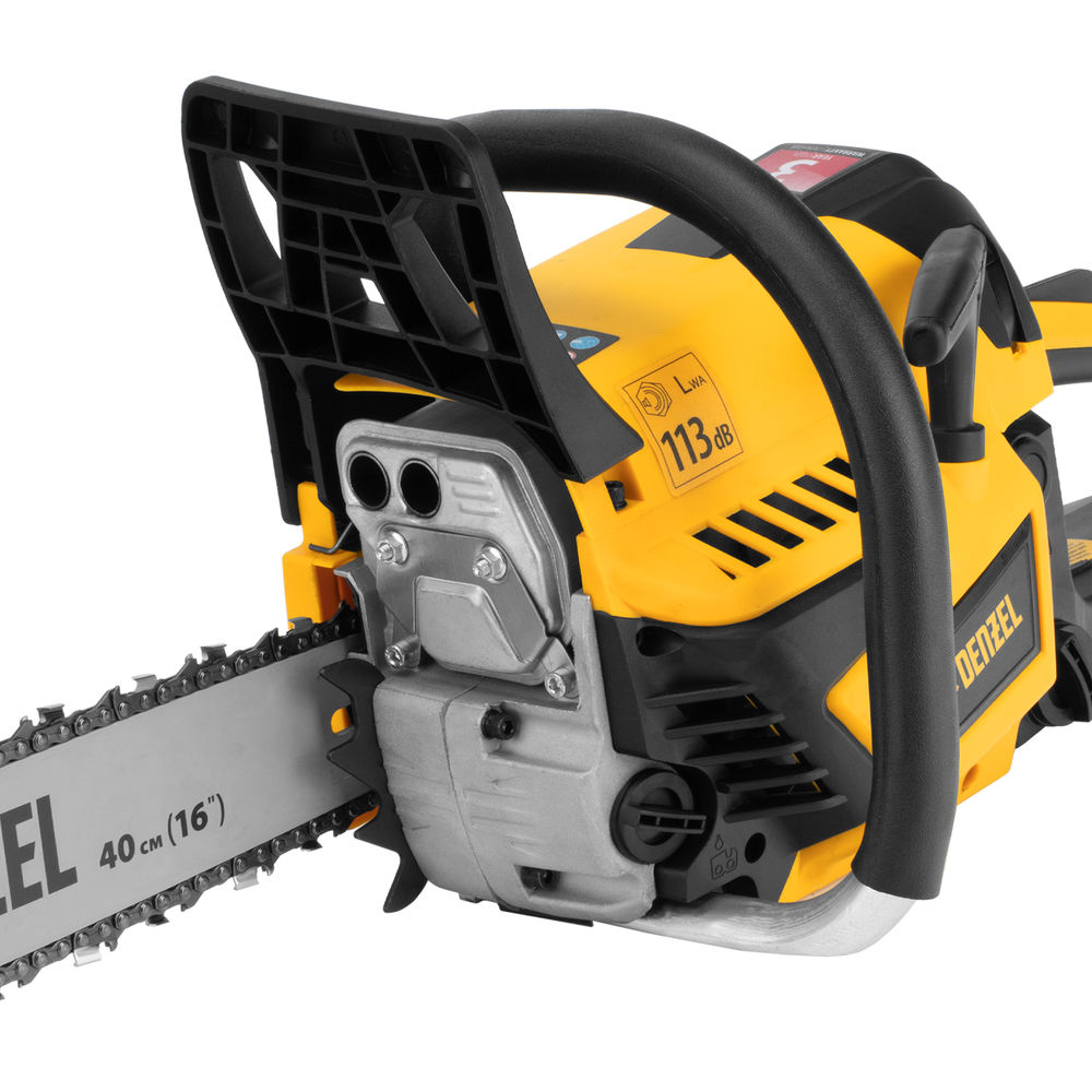 Пила цепная бензиновая DS-4516, шина 40 см, 45 см3, 2,5 л.с, шаг 0,325, паз 1,5 мм, 64 звена Denzel (95236)