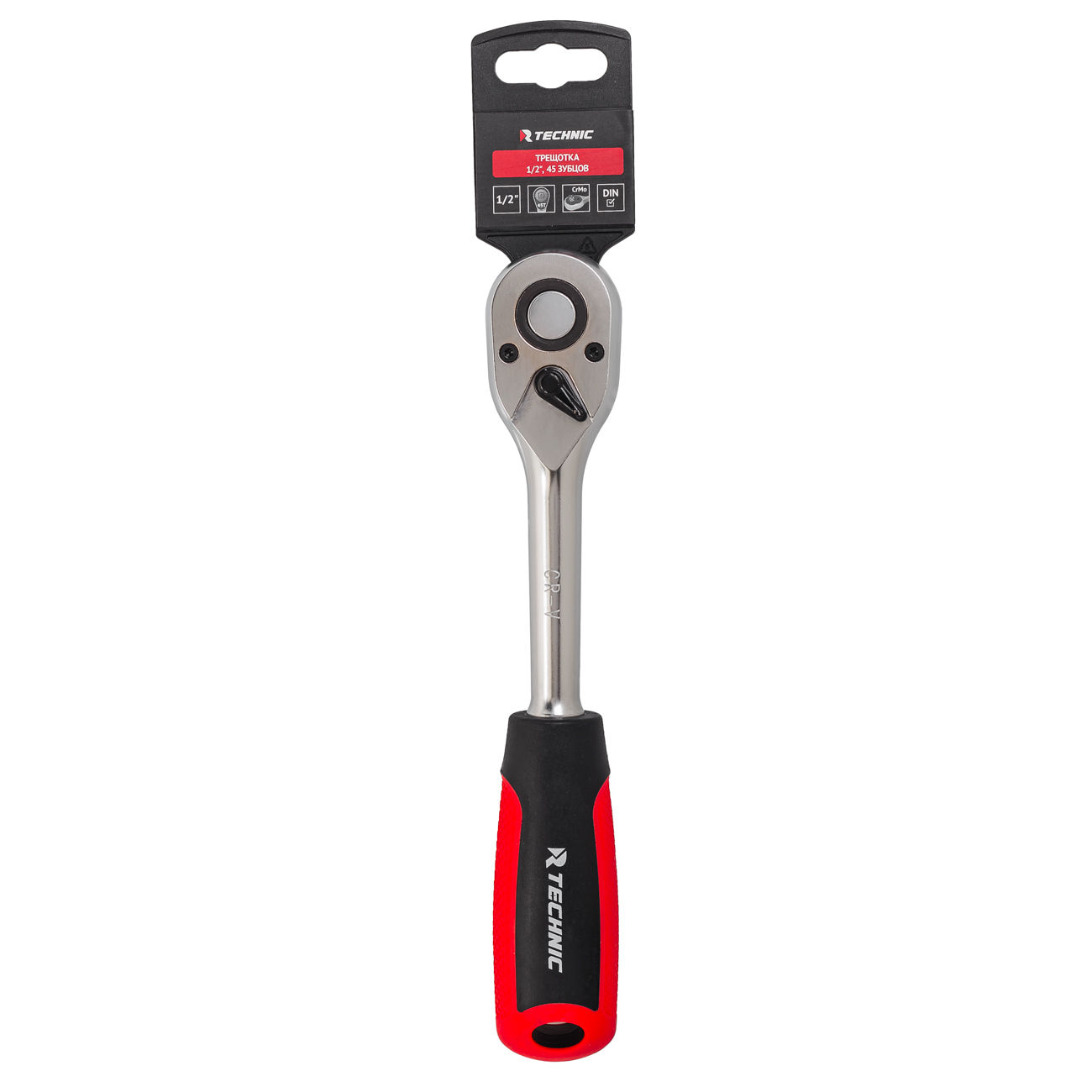 RUNTEC RT-H12R45T Трещотка RUNTEC TECHNIC CrV, 1/2, 45 зубцов (RT-H12R45T)