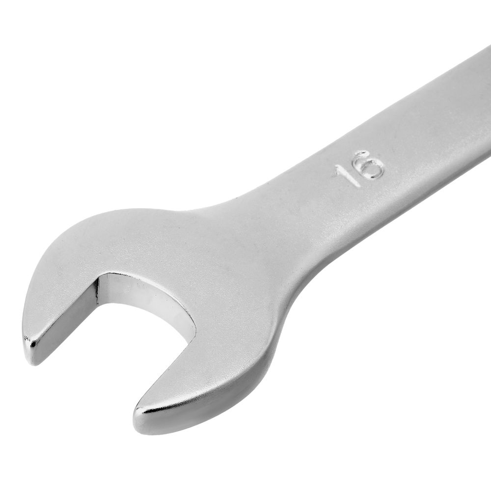 Ключ комбинированный, 16 мм, CrV, матовый хром Stels