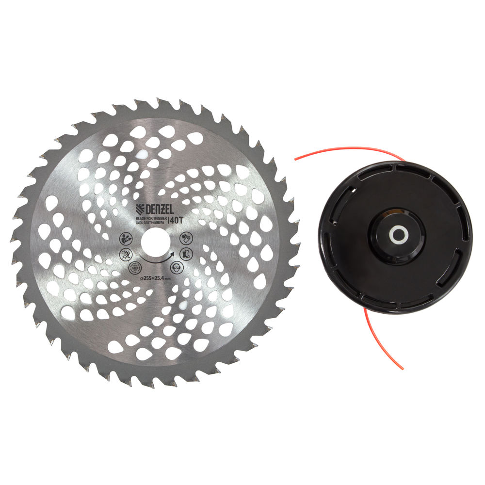 Триммер бензиновый DT 43, 43 см3, 2.5 л. с, неразъемная штанга, состоит из 2 частей Denzel (96224)