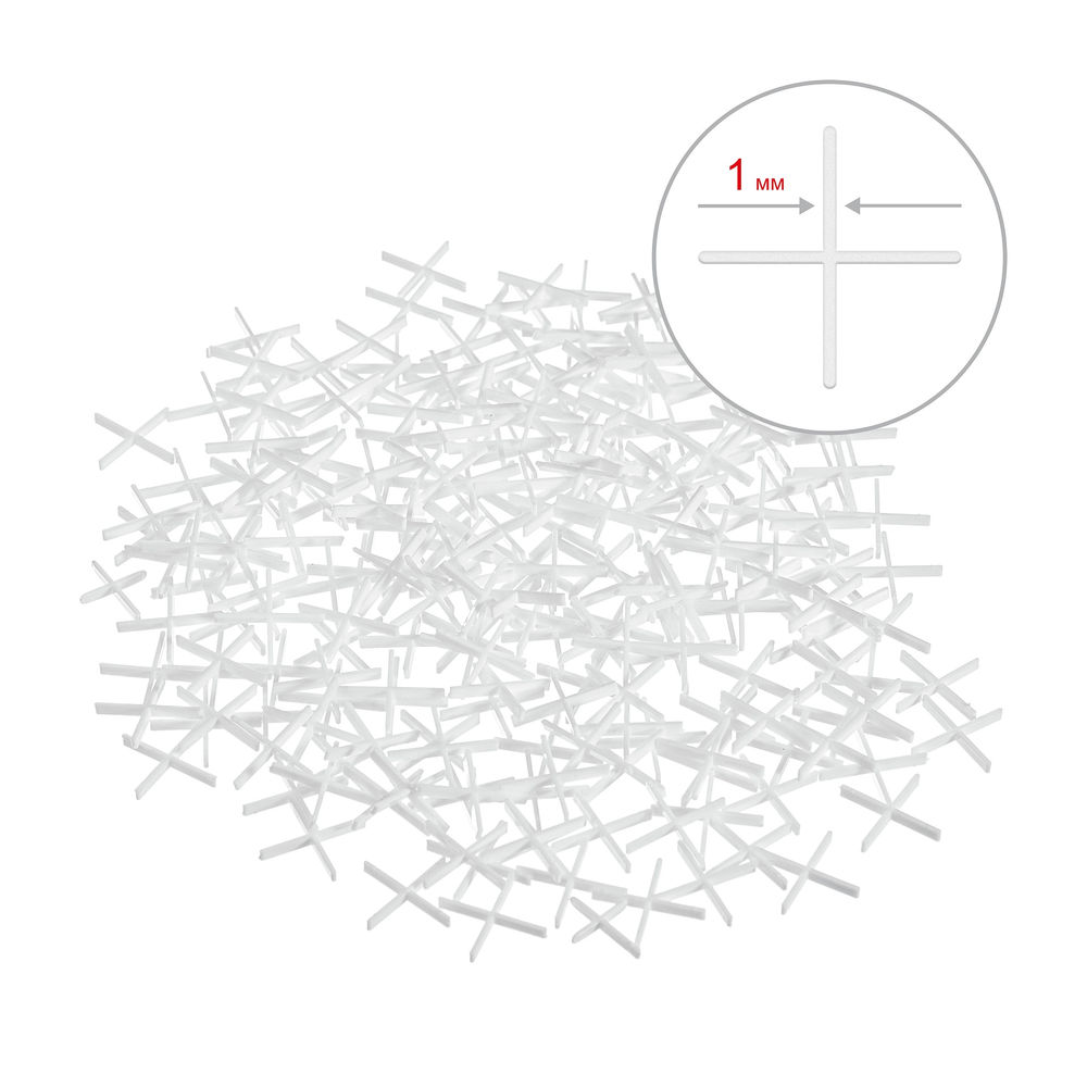 Крестики для плитки 1 мм, 200 шт ЗУБР 33811-1