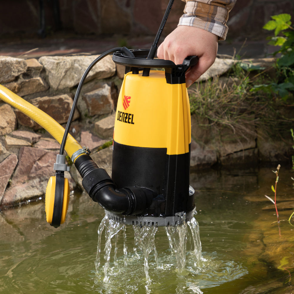 Дренажный насос для чистой и грязной воды DP450S, 450 Вт, напор 6 м, 12000 л/ч Denzel (97267)
