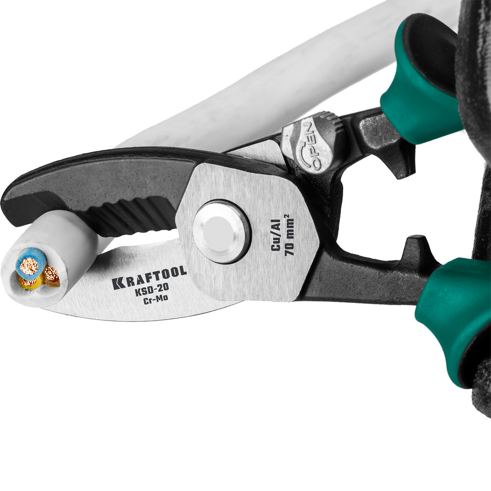 Кабелерез KSD-20, d 20 мм, 200 мм, с двойными режущими кромками KRAFTOOL 23332-20