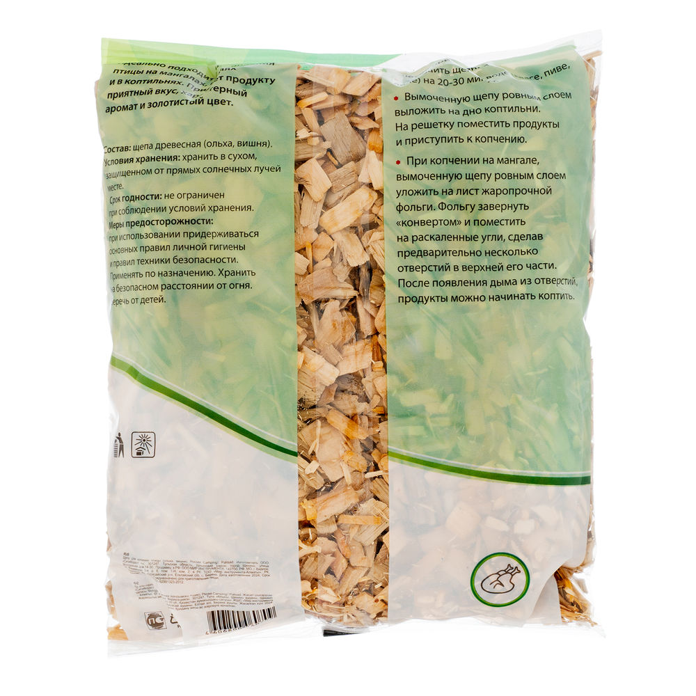 Щепа для копчения птицы ольха + вишня, Camping Palisad (69508)