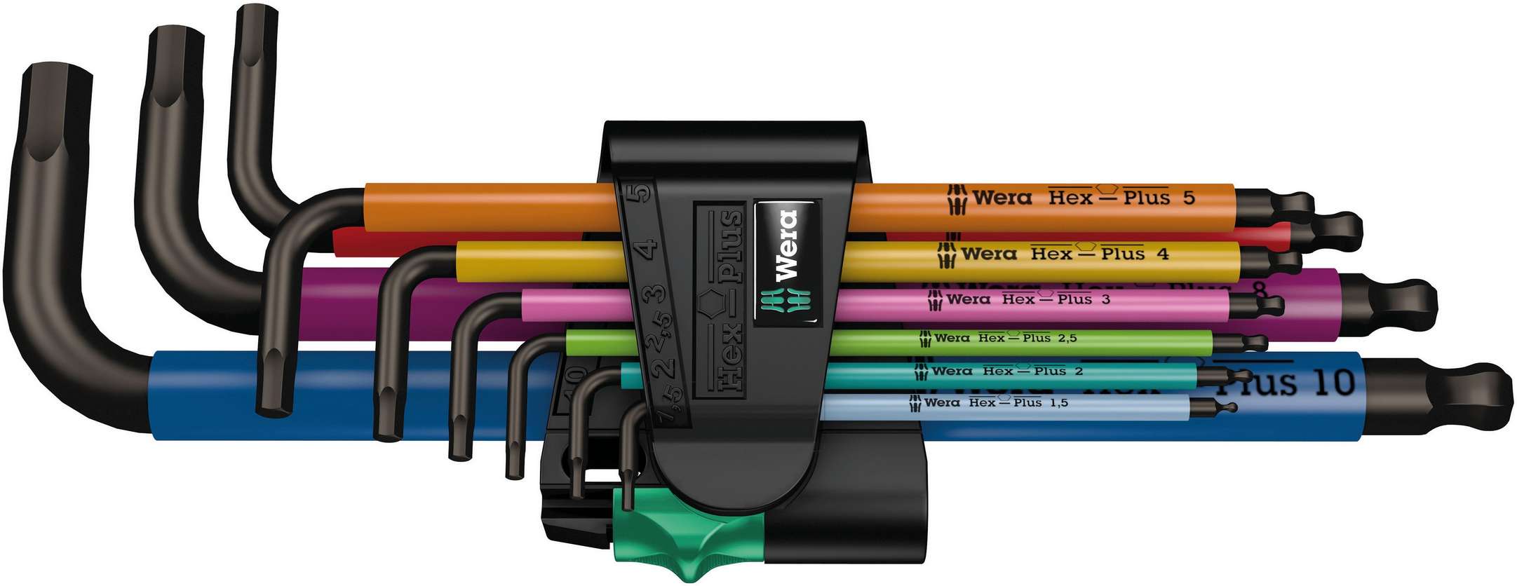 Г-образный ключ 1.5 x 90 мм с шаром Multicolour серия 950 SPKL Wera WE-022600