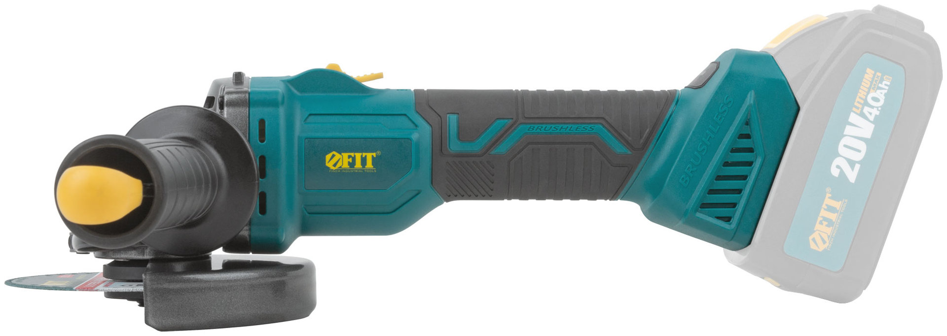 Шлифмашина угловая акк. 20 В; 3000-8500 об/мин; КлК 125 мм; 1,6 кг; регулир.оборотов; бесщеточный, без АКБ; кор. (79912)