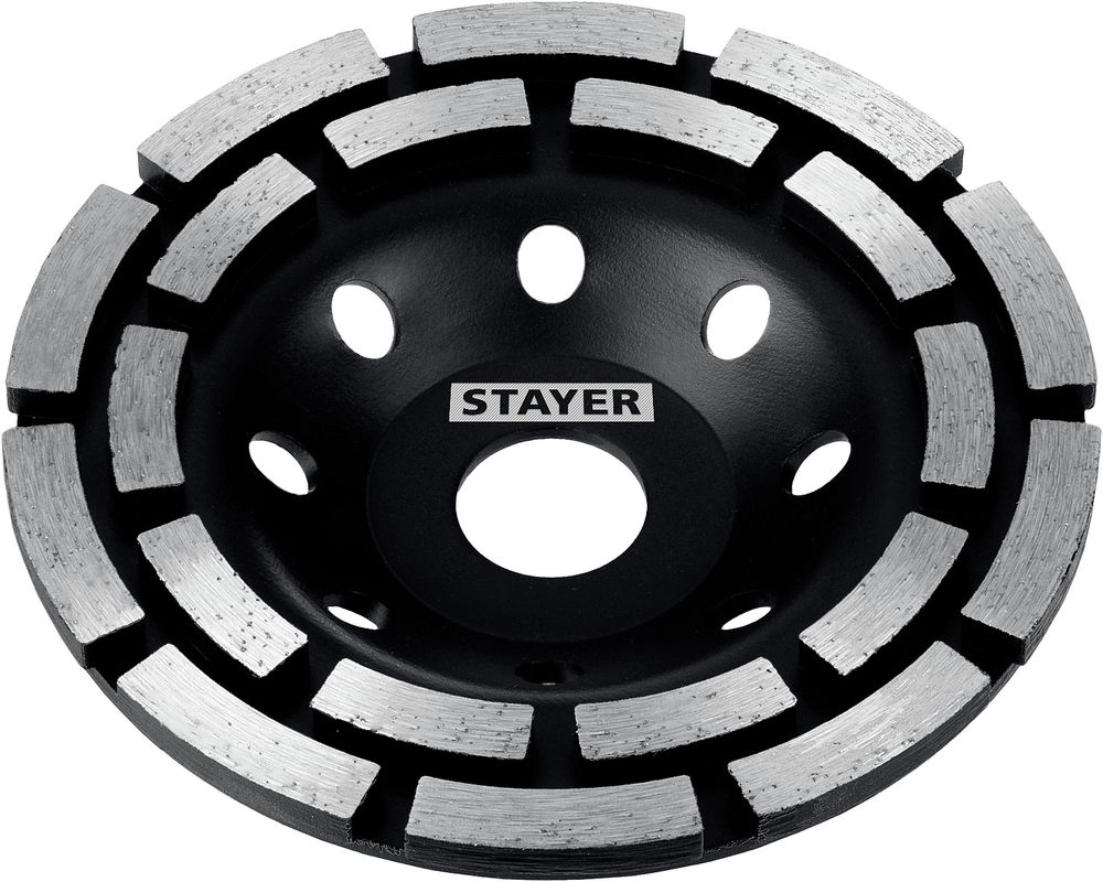 Чашка шлифовальная алмазная двухрядная Double, d 125 мм STAYER 33381-125_z02