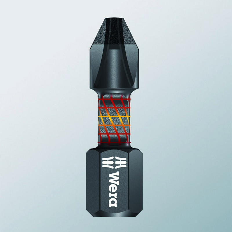 Набор бит ударных с битодержателем 10 PZ Impaktor 1, алмаз, 10 пр., 1/4 C6.3 Bit-Check WE-057684