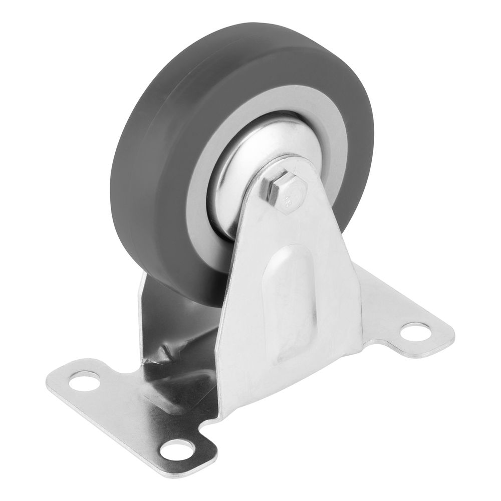 Колесо неповоротное D 75 мм, крепление платформенное Сибртех (68708)