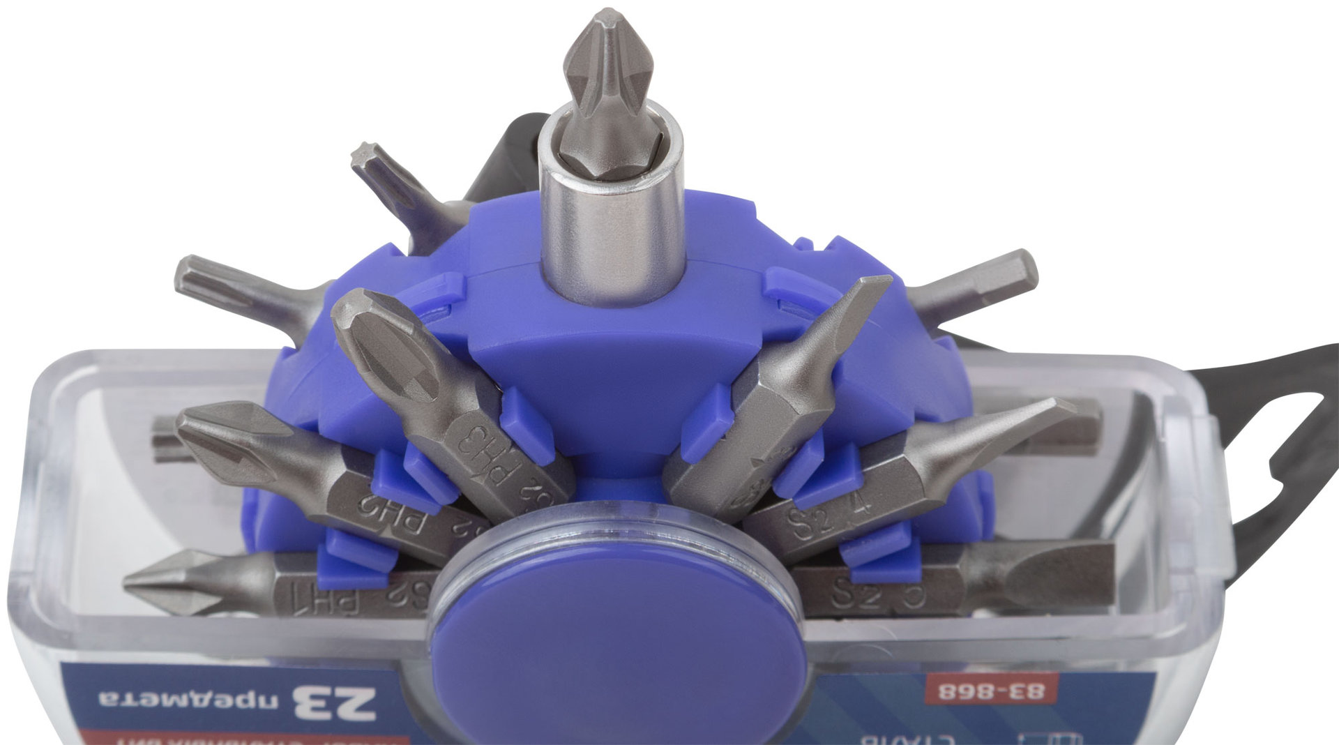 Набор бит в пластиковом боксе Ёжик, Cutop profi, 23 предмета (83-868)