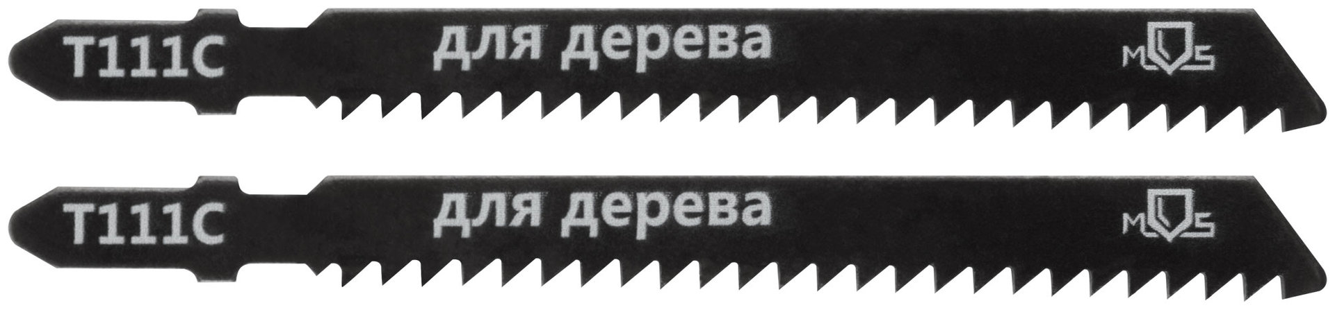 Полотна для эл. лобзика, Т111С, по дереву, HCS, 100 мм, 2 шт. (40809М)