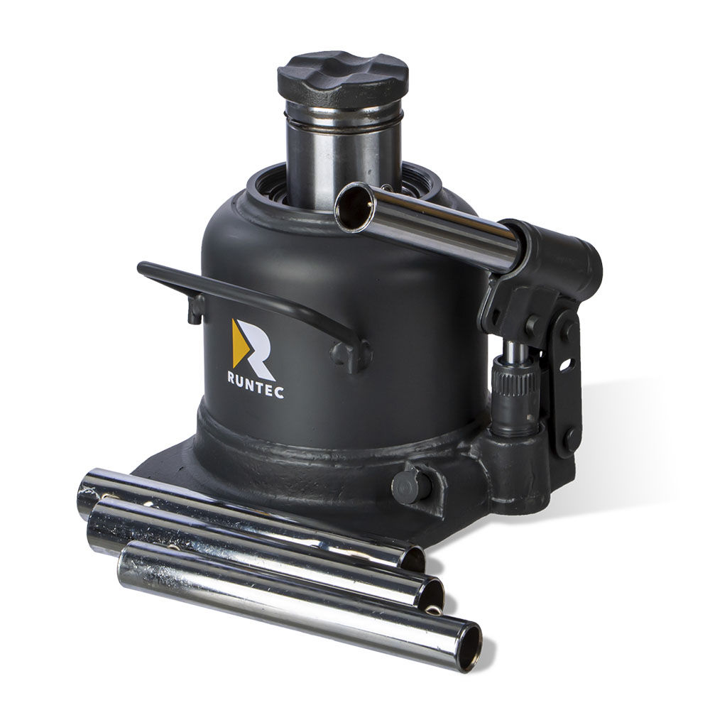RUNTEC RT-WJ20 Домкрат бутылочный, двухштоковый,профессиональный 20 т, 150-245 мм (RT-WJ20)