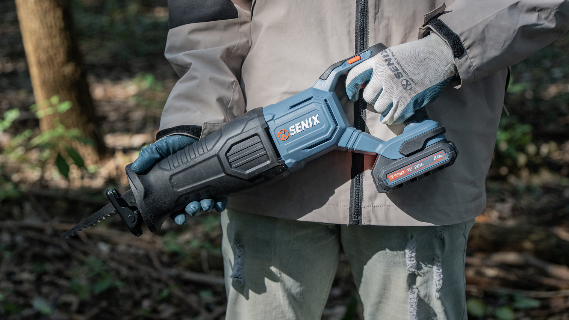 Сабельная пила, бесщ.мотор, с 1 АКБ, 1 ЗУ X2 20В