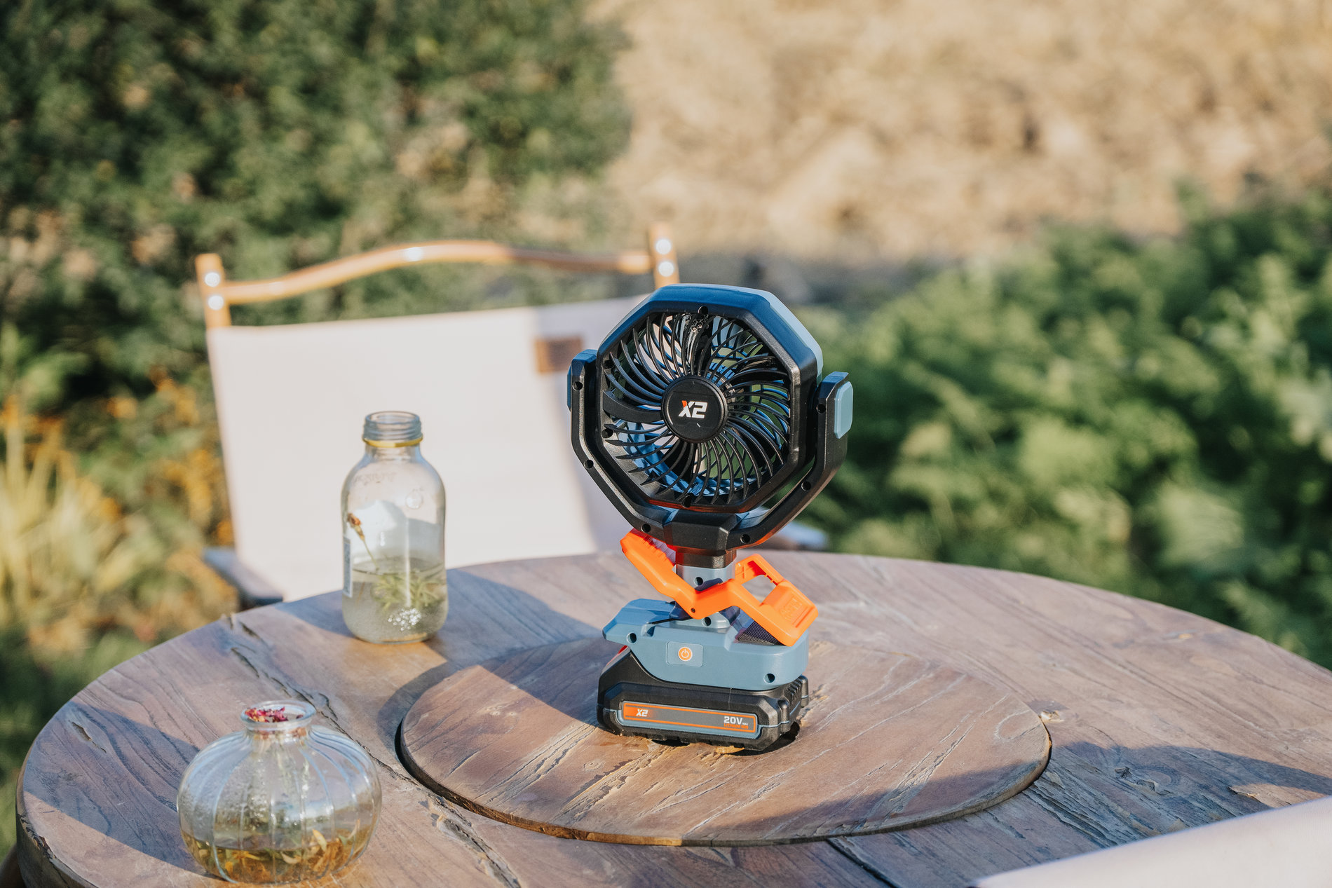 Вентилятор аккумуляторный, без АКБ и ЗУ X2 20В