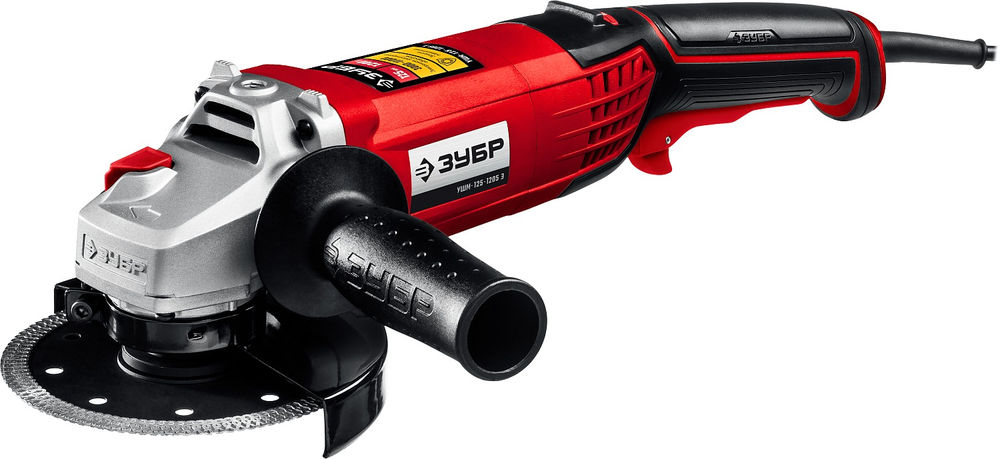 УШМ 1200 Вт d125 мм регулировка оборотов ЗУБР УШМ-125-1205 Э