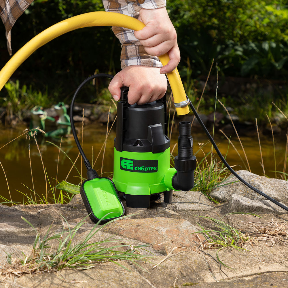 Дренажный насос для грязной воды СДН650-35, 650 Вт, напор 8 м, 11000 л/ч Сибртех (97264)