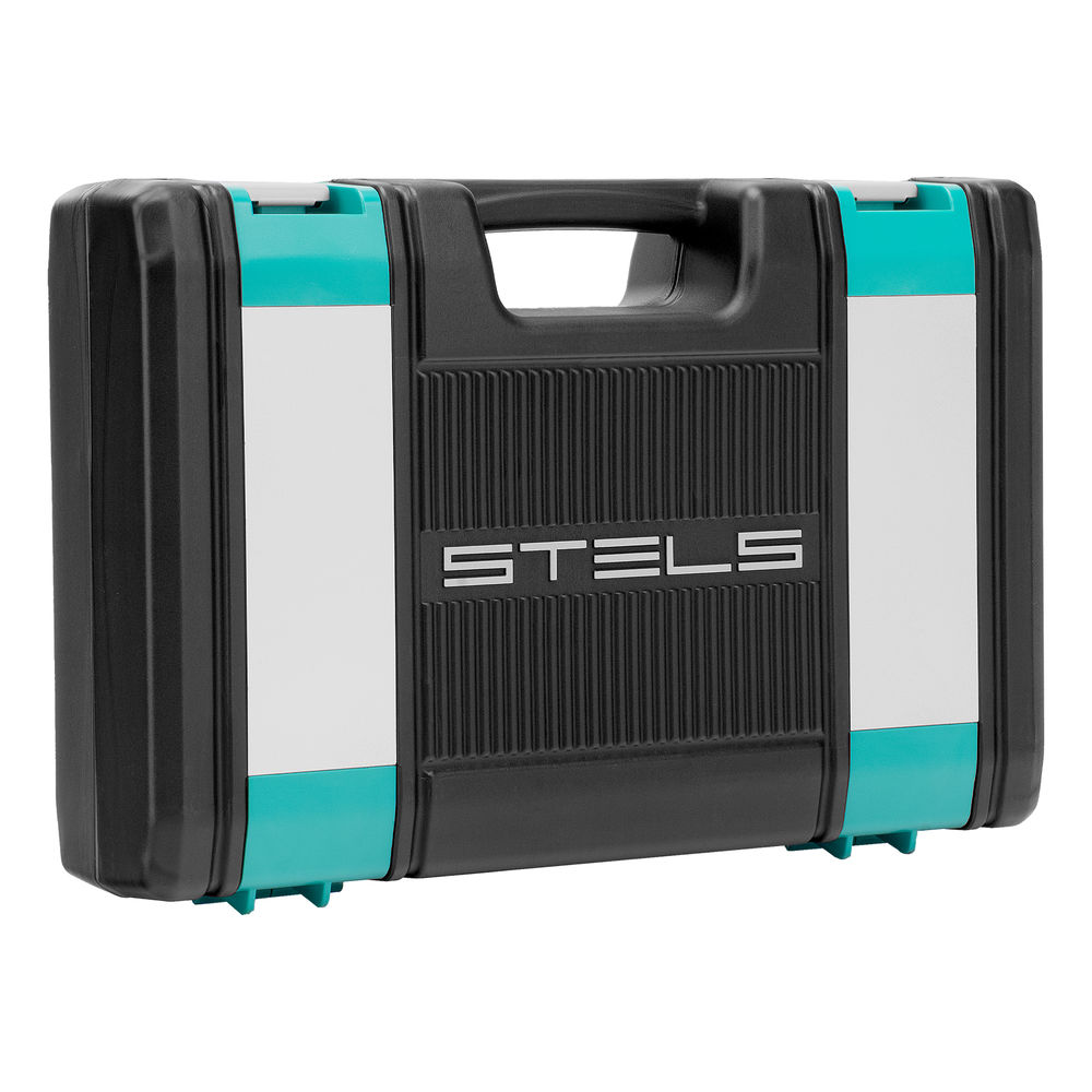 Набор инструментов, 1/2, 1/4, CrV, пластиковый кейс 76 предметов Stels