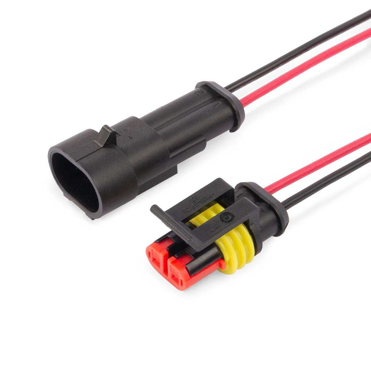 Разъем герметичный автомобильный РГА-3П с проводом (КВТ) (89508)