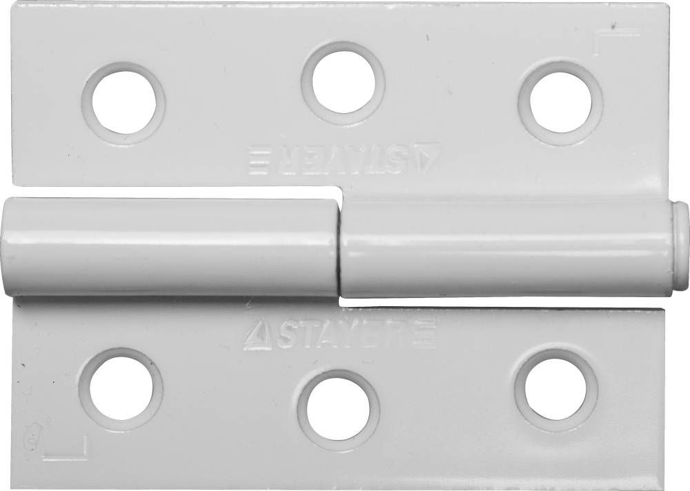Петля карточная 65 x 48 x 2.0 мм, разъемная, левая, цвет белая STAYER 37613-65-2L