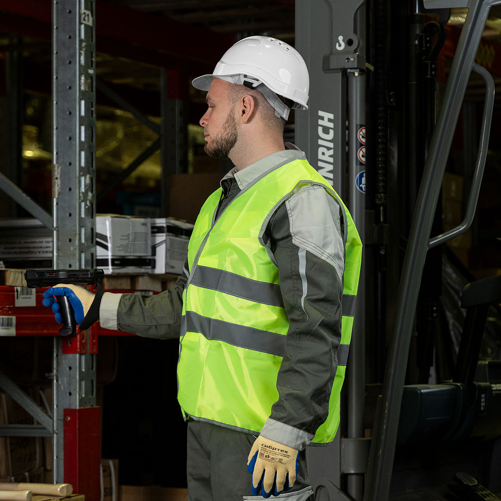 Каска защитная из ударопрочной пластмассы, белая Сибртех (89114)