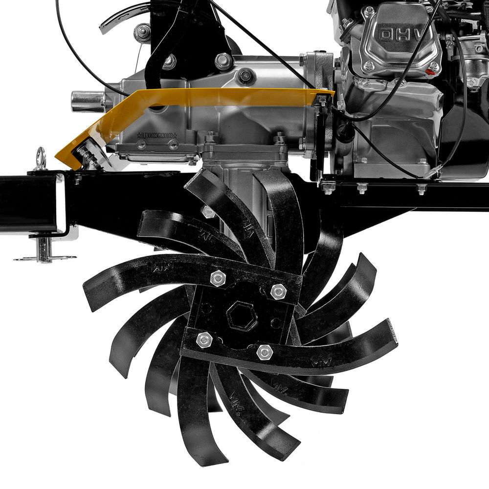 Мотоблок DPT-370X, 7 л.с, дисковое сцепление, ширина 90 см, глубина 35 см, фрез 3 х 4, ВОМ, передачи 3В/1Н Denzel (56406)