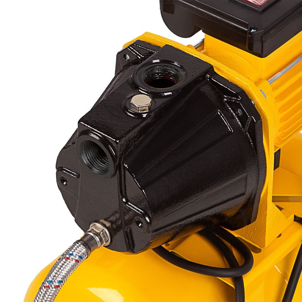 Насосная станция PS1100С, 1100 Вт, 4500 л/ч, ресивер 24 л, подъем 46 м, чугун Denzel (97215)