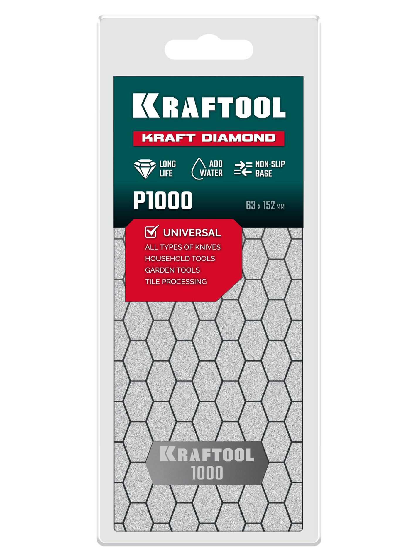 Пластина алмазная заточная 63?152 мм Р1000 DIAMOND KRAFTOOL 35710-1000